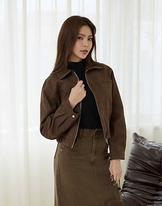 質感麂皮翻領外套