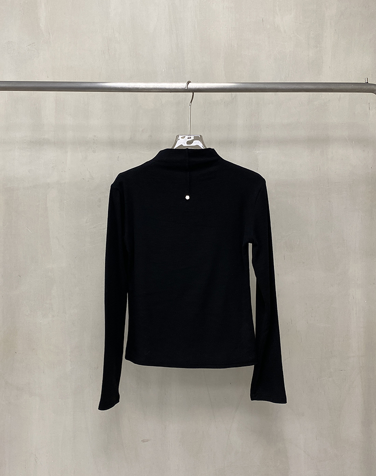 優雅百搭羅紋針織上衣