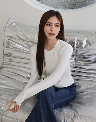 繽紛百搭彈力針織上衣