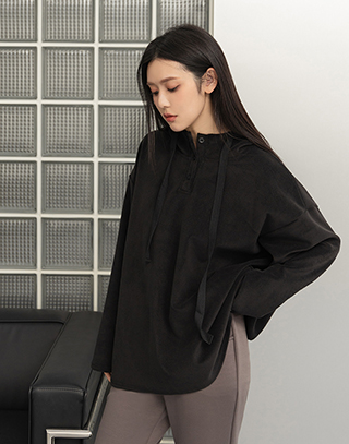 搖粒絨連帽長袖上衣