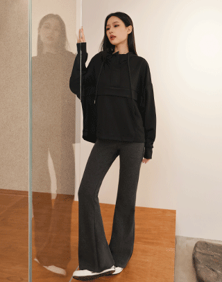 彈力修身混織綁繩長褲