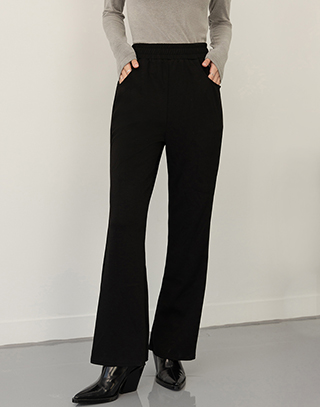 絲融慕絲棉微喇叭修身長褲