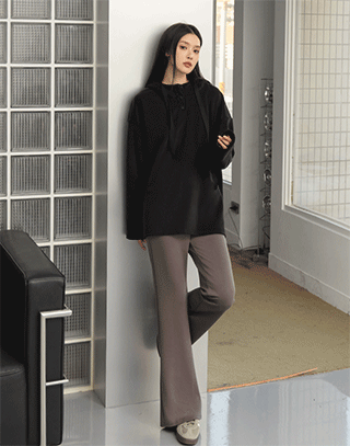 絲融慕絲棉微喇叭修身長褲