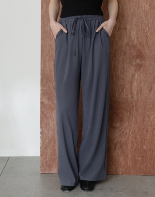 慵懶日常顯瘦鬆緊寬褲