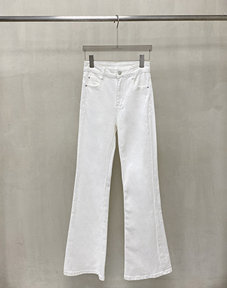 俐落線條牛仔喇叭褲