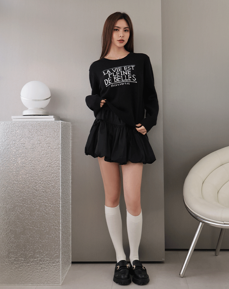 蝴蝶結綁帶澎澎短裙