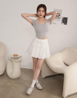 清透感芭蕾蛋糕短裙
