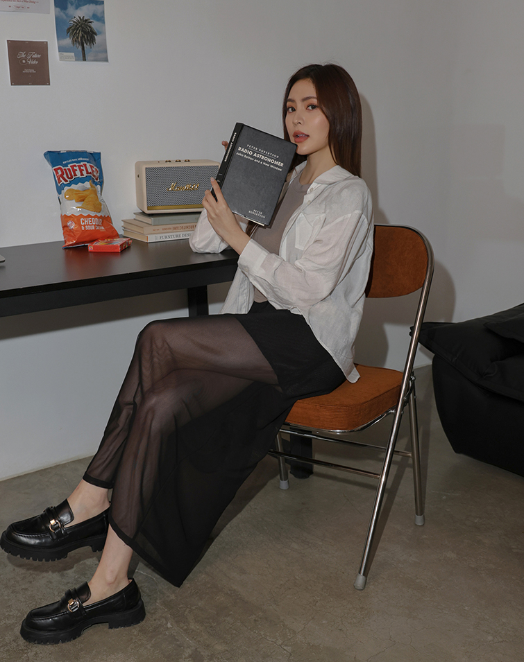 仙女微透膚飄逸長裙