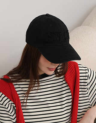 水洗感抽鬚字母棒球帽