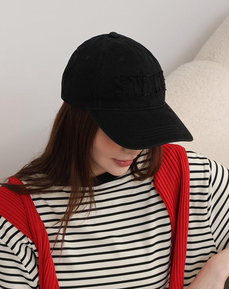 水洗感抽鬚字母棒球帽