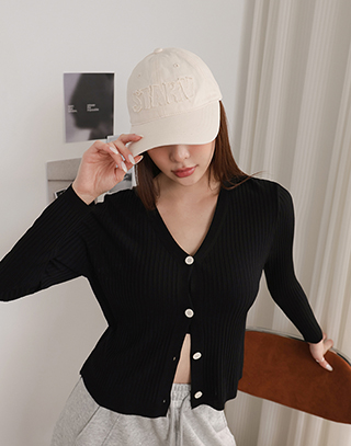 水洗感抽鬚字母棒球帽